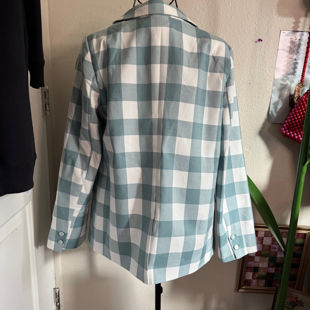 Maeve Anthropologie Gingham Blazer S - Picture 5 of 10